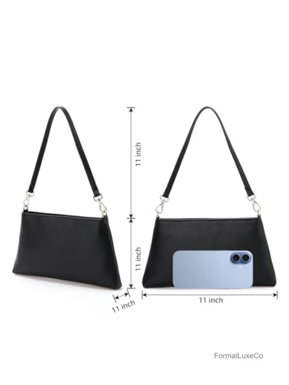 Women PU Leather Evening Clutch Shoulder Bag Party Wedding Prom